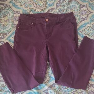 Maurices Purple Skinny Jeans